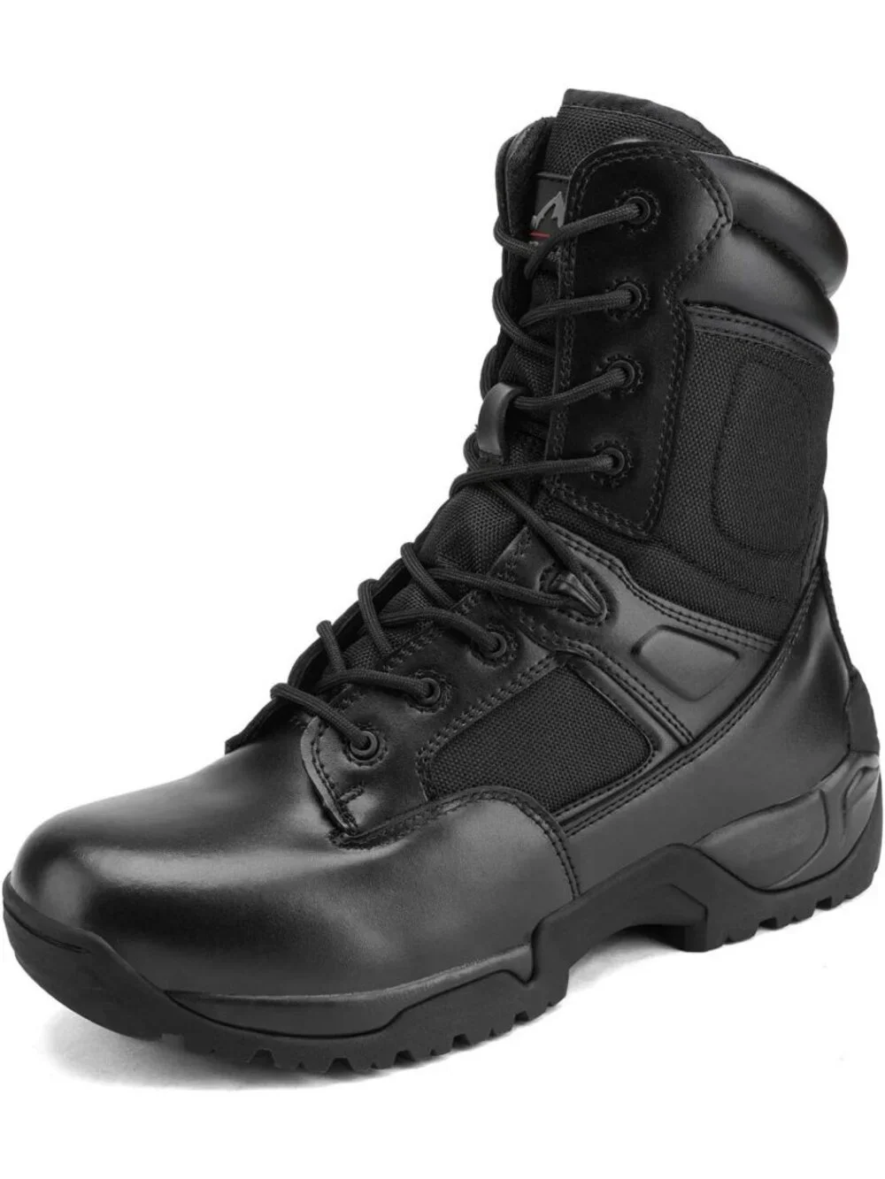 Men's Tactical Work Boots - Military Style, Side Zip, Hiking & Outdoor Ready